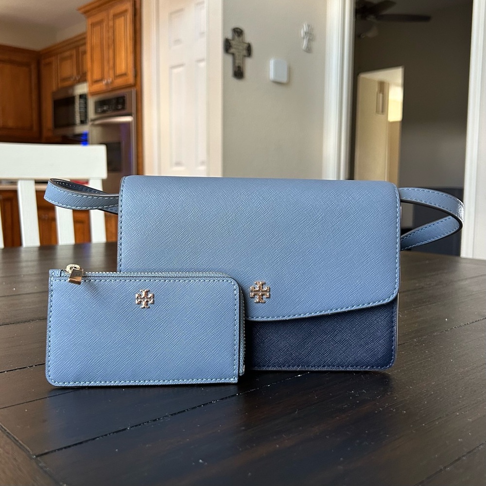 Tory Burch Emerson Color-Block Mini Shoulder Bag & Zip Card Case